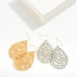 Wholesale twisted Metal Interlinked Ring Drop Earrings L