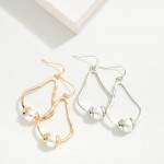 Wholesale metal Drop Earring Pearl Detail L