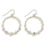 Wholesale rhinestone Pave Hoop Drop Earrings L