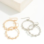 Wholesale rhinestone Pave Hoop Drop Earrings L
