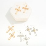 Wholesale polished Metal Cross Drop Earring L