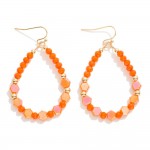 Wholesale faceted Beaded Teardrop Earring L