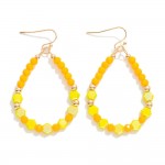 Faceted Beaded Teardrop Earring 

- Approximately 2" L