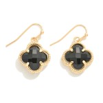 Wholesale glass Crystal Clover Drop Earrings L