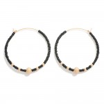 Seed beaded Hoop Earrings

- Approximately 1.75" D