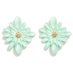 Wholesale flower Post Drop Earrings L