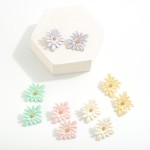 Wholesale flower Post Drop Earrings L