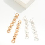 Wholesale metal Hoop Chain Link Tassel Earrings L