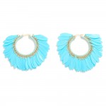 Metallic Sequin Fringe Hoop Statement Earrings

- Approximately 2.5" L

