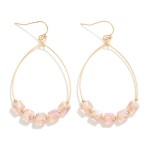 Wholesale metal Wire Teardrop Drop Earrings Glass Crystal Beads L