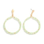 Wholesale faceted Bead Hoop Drop Earrings L