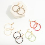 Faceted Bead Hoop Drop Earrings

- Approximately 2.25" L