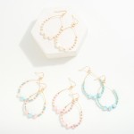 Wholesale metal Wire Teardrop Earrings Faceted Beads L