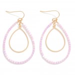 Beaded Nesting Teardrop Drop Earrings

- Approximately 2" L