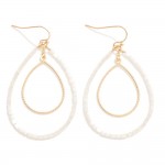 Beaded Nesting Teardrop Drop Earrings

- Approximately 2" L