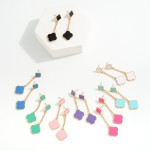 Wholesale clover Chain Drop Earrings L