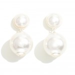 Wholesale linked Pearl Drop Earrings L