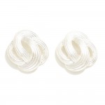 Wholesale textured Metal Infinity Loop Stud Earrings L