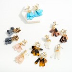 Wholesale rhinestone Cluster Drop Earrings Glitter Acetate Tassels L