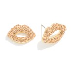 Rhinestone Studded Lip Stud Earrings

- Approximately 0.5"L