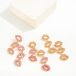 Wholesale rhinestone Studded Valentines Kiss Drop Earring L