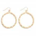 Wholesale circular Beaded Drop Earring Painted Wood Beads L