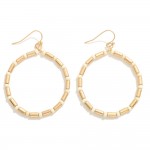 Circular Beaded Drop Earring Featuring Painted Wood Beads

- Approximately 2" L