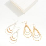 Wholesale nesting Teardrop Drop Earrings Wire Wrap Accents L
