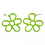 Enamel Coated Flower Earrings

- Approximately 1.5" L