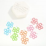 Enamel Coated Flower Earrings

- Approximately 1.5" L