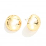 Metal Tone Dome Stud Earrings

.75" L