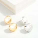 Wholesale metal Dome Stud Earrings L