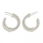 Twisted Metal Hoop Earrings

- Approximately .75" L