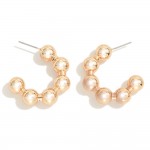 Wholesale metal Ball Chain Hoop Earrings D