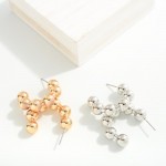 Wholesale metal Ball Chain Hoop Earrings D