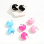 Wholesale puffy Teardrop Huggie Hoop Earrings D