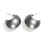 Wholesale puffy Teardrop Huggie Hoop Earrings D