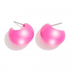 Wholesale puffy Teardrop Huggie Hoop Earrings D