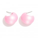 Wholesale puffy Teardrop Huggie Hoop Earrings D