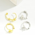 Wholesale metal Huggie Hoops Bow Detail D