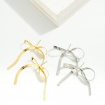 Wholesale metal Herringbone Chain Bow Earrings L