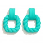 Wholesale matte Square Twisted Rope Post Drop Earrings L