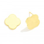 Wholesale gold Dipped Clover Stud Earrings L