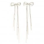 Wholesale metal Bow Drop Earrings Chain Tassels L