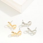 Simple Bow Stud Earrings 

- Approximately .75" L