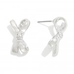 Wholesale simple Bow Stud Earrings L