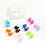 Wholesale matte Teardrop Stud Earrings L