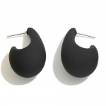 Matte Finish Teardrop Hoop Earrings

- Approximately 1.5" L