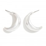 Layered Worn Metal Hoop Earrings

- Approximately .75" D