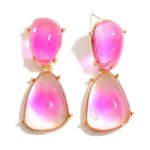 Wholesale linked Acetate Teardrop Post Drop Earrings L